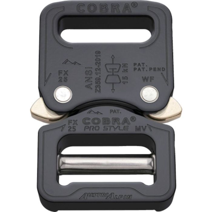ALPIN COBRAプロスタイルANSI バックル 25MM ブラック VF(Tcode:7669399)