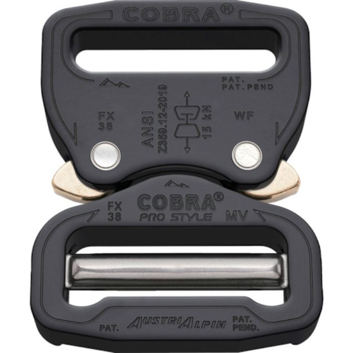 ALPIN COBRAプロスタイルANSI バックル 38MM ブラック VF(Tcode:7669411)