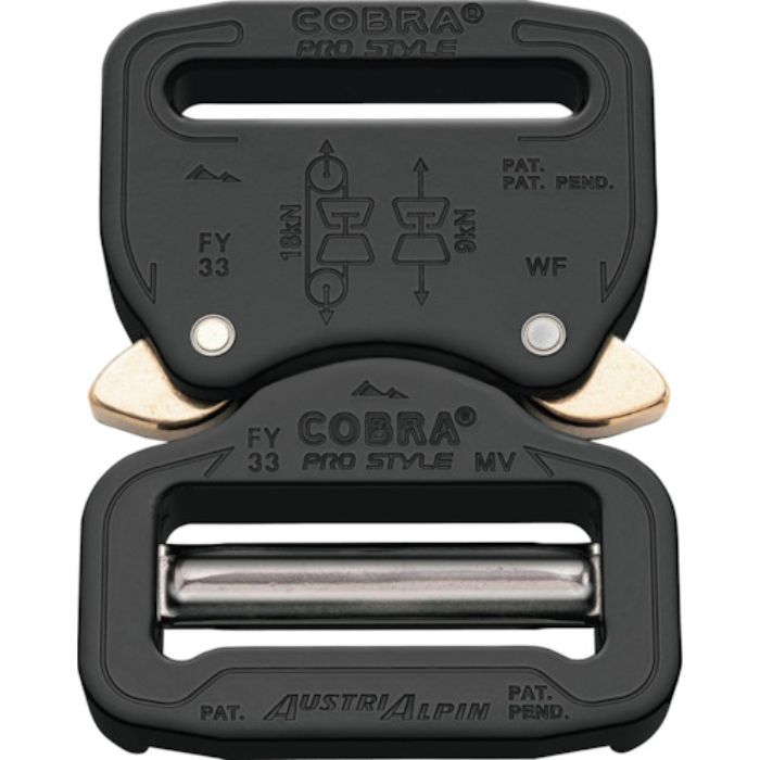 ALPIN COBRAプロスタイル バックル 33MM ブラック VF(Tcode:3382085)