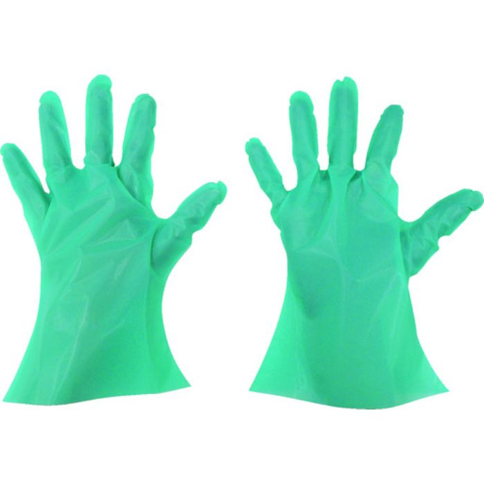 東京パック 使い捨て手袋 ニューマイジャストエコノミー化粧箱 M グリーン(Tcode:8363678)