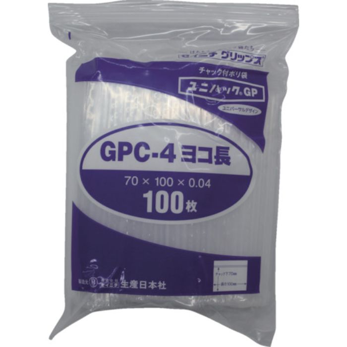 セイニチ 「ユニパックGP」C-4 ヨコ長 70×100×0.04 100枚入(Tcode:8290159)