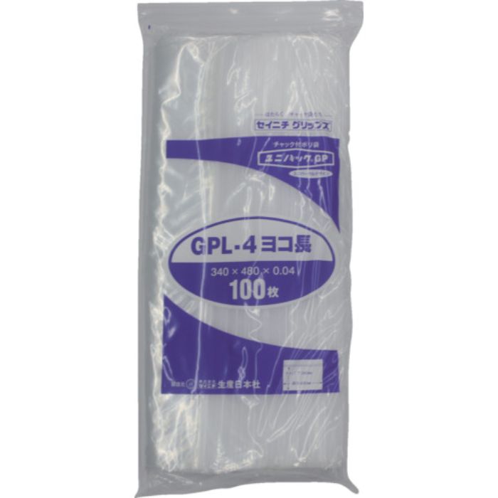 セイニチ 「ユニパックGP」L-4 ヨコ長 340×480×0.04 100枚(Tcode:8290168)