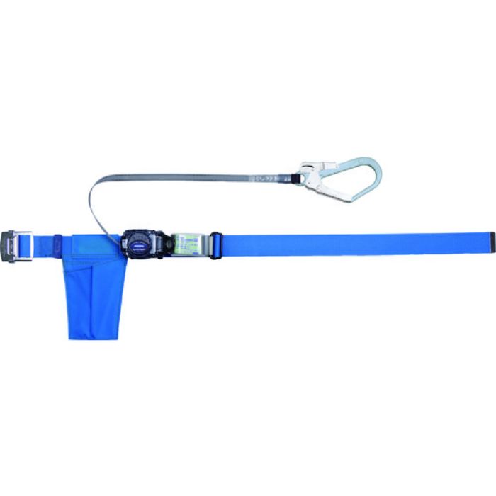 TRUSCO 巻取式 胴ベルト型墜落制止用器具 幅50mmX長さ1200mm ブルー(Tcode:1615697)