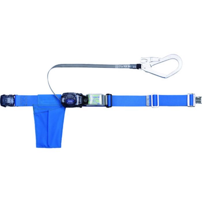 TRUSCO 巻取式 胴ベルト型墜落制止用器具 幅50mmX長さ1200mm ブルー(Tcode:1615691)