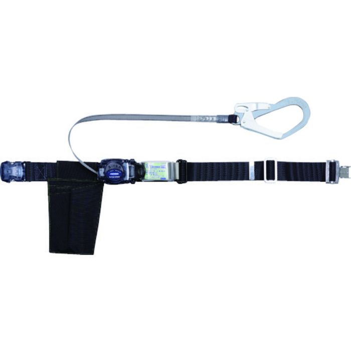 TRUSCO 巻取式 胴ベルト型墜落制止用器具 幅50mmX長さ1200mm ブラック(Tcode:1615692)