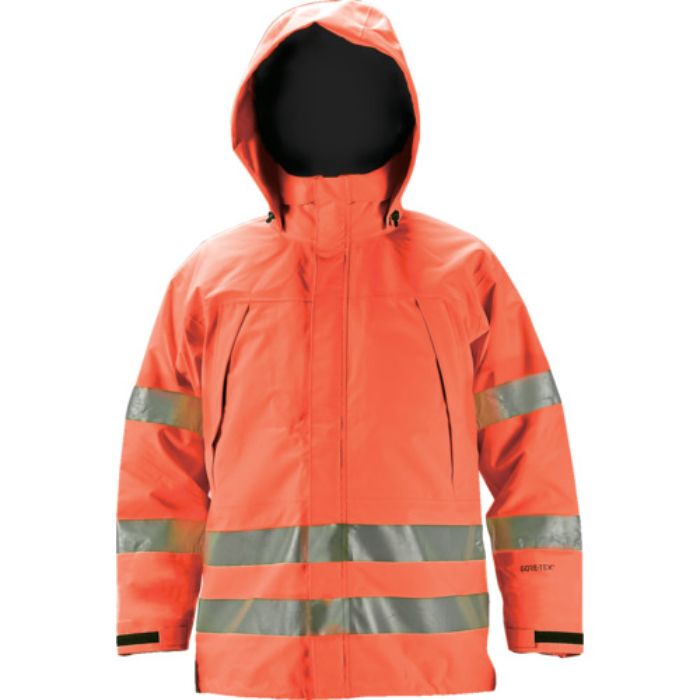 TRUSCO ゴアテックス高視認制電レインウェア(上着のみ) オレンジ 3L(Tcode:1611812)