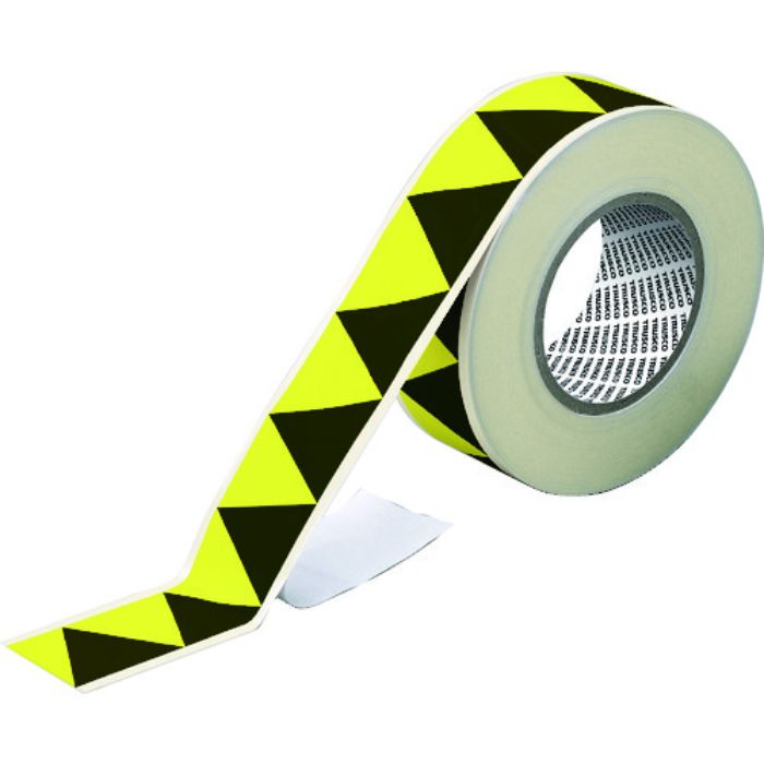 TRUSCO ギザギザラインテープ 50幅x50m 黄/黒(Tcode:2072484)