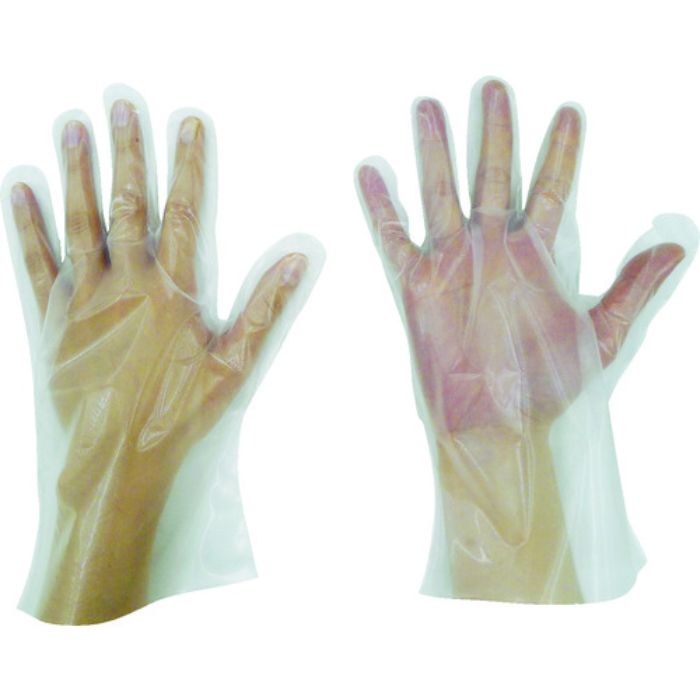 東京パック 使い捨て手袋 S-HYBRIDグローブ五本絞りS 半透明(Tcode:8363609)