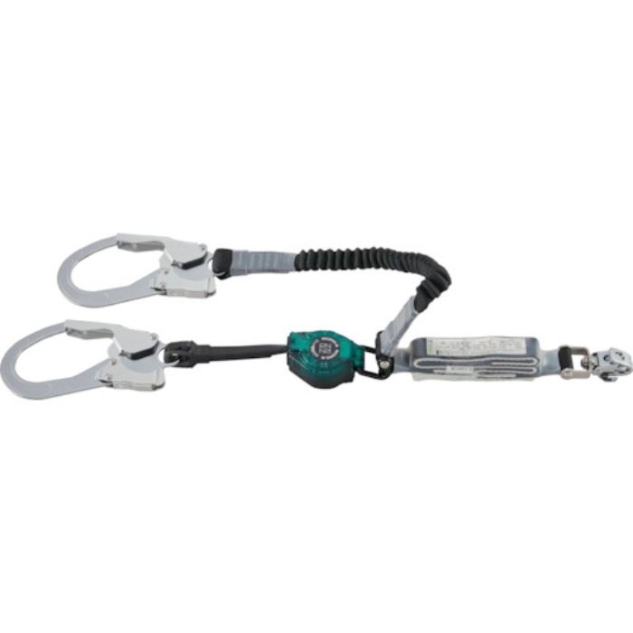 タイタン ハーネス用 ロック機構付き巻取+伸縮式ダブルランヤード  HL-MRZW-1.3(Tcode:4424521)
