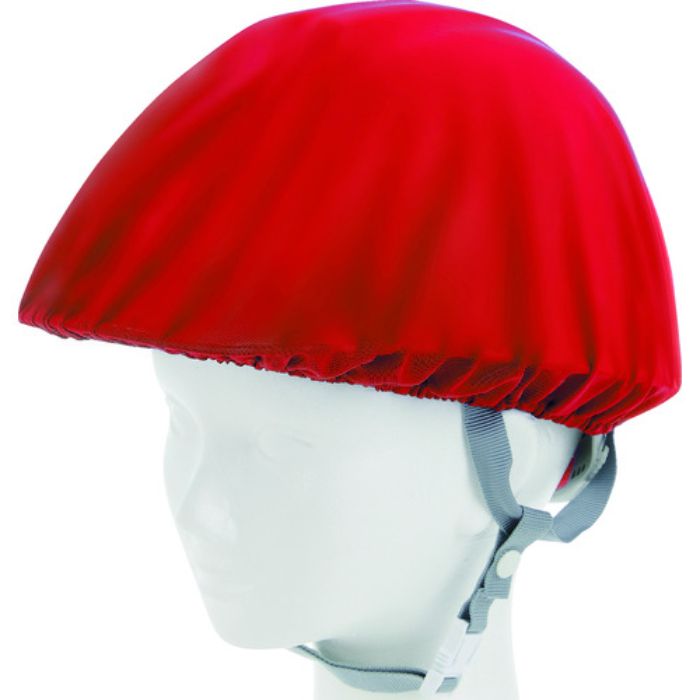 TRUSCO ヘルメットカバー スポンジ生地付ソフトタイプ 赤(Tcode:2072000)