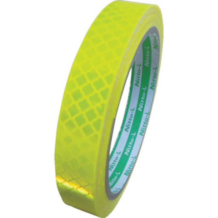 日東エルマテ 高輝度プリズム反射テープ(蛍光色) 15mm×5m レモンイエロー(Tcode:1030098)