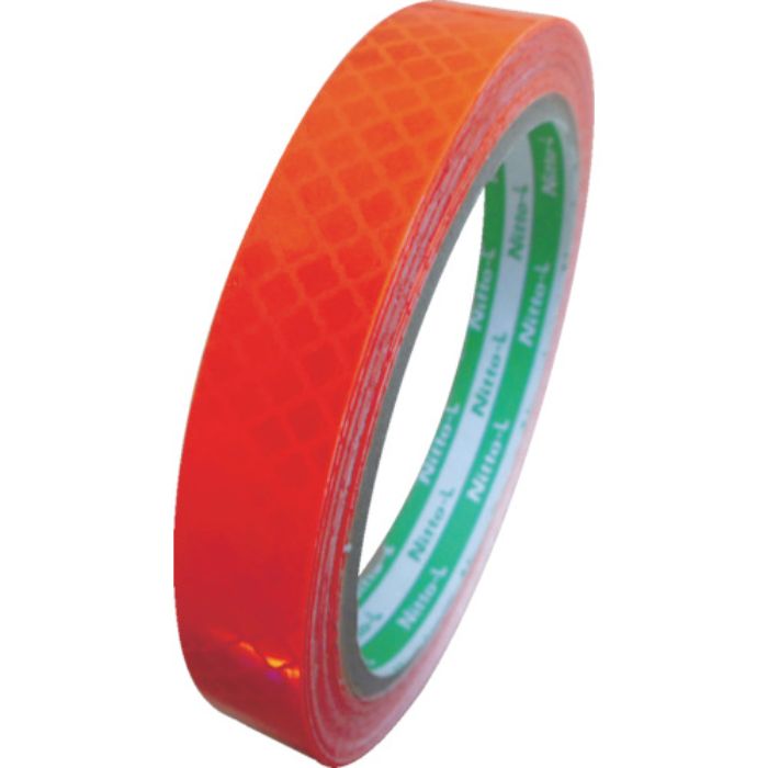 日東エルマテ 高輝度プリズム反射テープ(蛍光色) 15mm×5m オレンジ(Tcode:1030099)