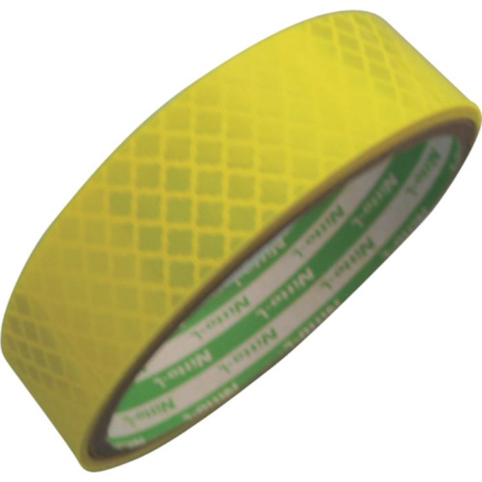 日東エルマテ 高輝度プリズム反射テープ(蛍光色) 20mm×5m レモンイエロー(Tcode:8365388)