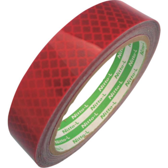 日東エルマテ 高輝度プリズム反射テープ 20mm×5m レッド(Tcode:8365380)