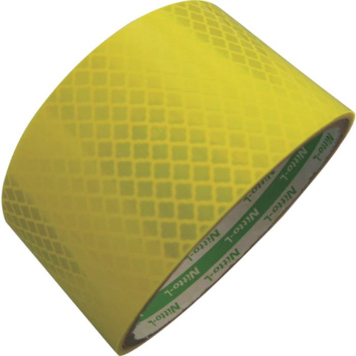 日東エルマテ 高輝度プリズム反射テープ(蛍光色) 45mm×5m レモンイエロー(Tcode:8365390)