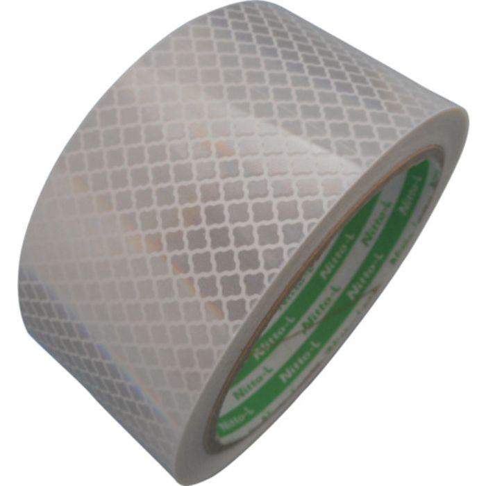 日東エルマテ 高輝度プリズム反射テープ 45mm×5m ホワイト(Tcode:8365382)