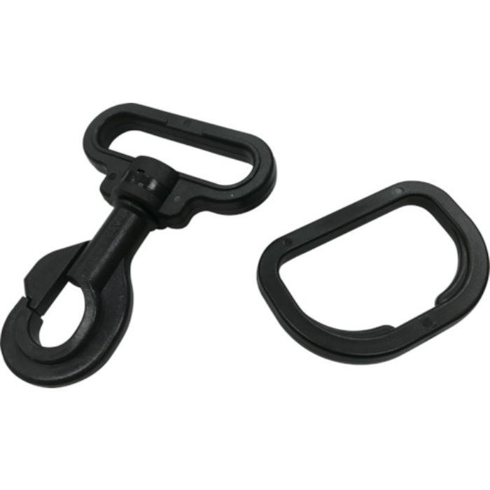 ユタカメイク 結束ベルト 平ベルト金具 ナスカン.FDカンセット A40×L88×B40 ブラック(Tcode:7540540)