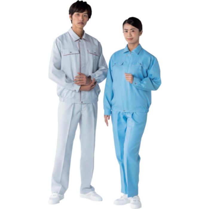 TriApex ESD対策ユニフォーム 上着 JG2502 青 5L(Tcode:3827393)