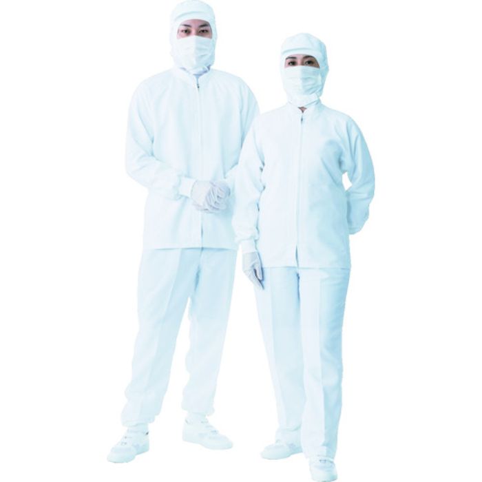 TriApex クリーンルーム用ウェア 異物混入防止対策上着 JK274C S 白(Tcode:8364354)