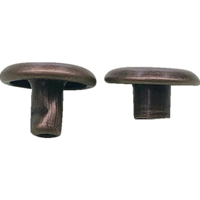 ユタカメイク 平ベルト金具 両面カシメ ブラウン 小オス・メス(各10個)(Tcode:3852220)