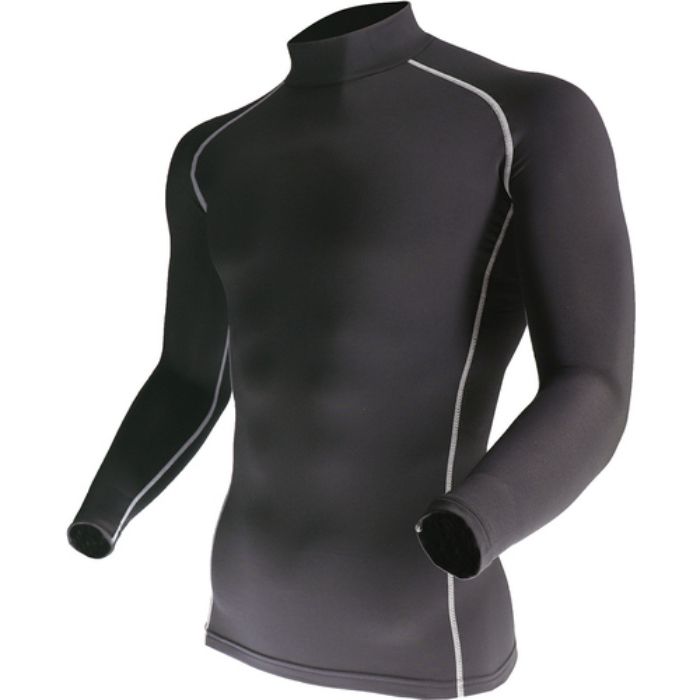 おたふく BTパワーストレッチハイネックシャツ ブラック L(Tcode:4448201)