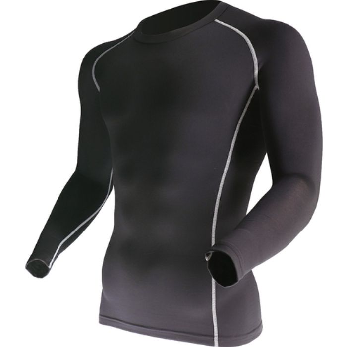 おたふく BTパワーストレッチ クルーネックシャツ ブラック M(Tcode:1024645)