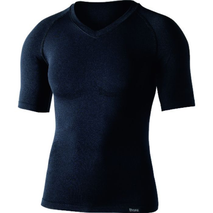 おたふく BTデュアルクロス ショートスリーブVネックシャツ ブラック L〜XL(Tcode:1477744)