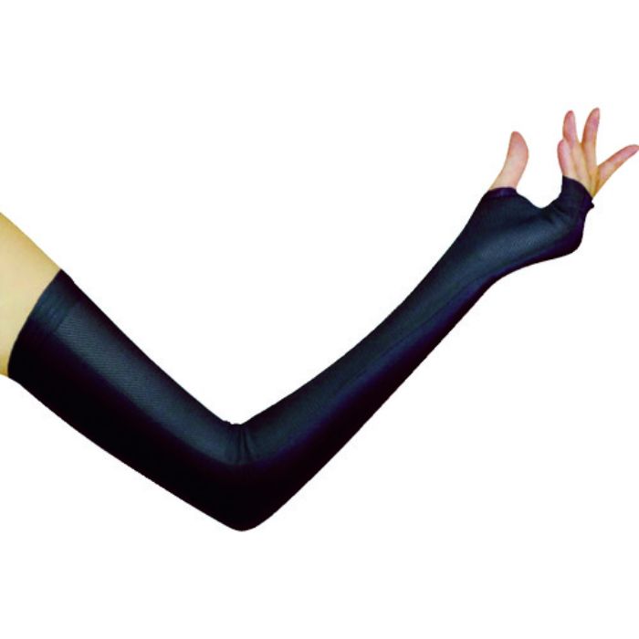 おたふく BT冷感 パワーストレッチレディースアームカバー メッシュ ブラック(Tcode:1027062)