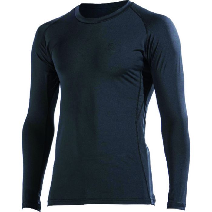 おたふく JW-643 BT パワーストレッチデオドランド ロングスリーブ クルーネックシャツ ブラック S(Tcode:2288076)