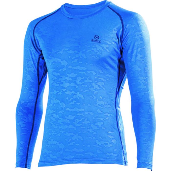 おたふく JW-643 BT パワーストレッチデオドランド ロングスリーブ クルーネックシャツ ブルーカモフラ 3L(Tcode:2288077)