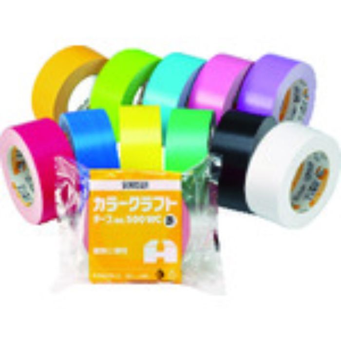 積水 カラークラフトテープNo.500WC 黒(Tcode:4711131)