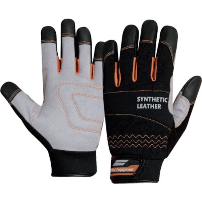 おたふく 重作業用マイクロファイバー手袋 ブラック×ブロンズ L(Tcode:2391332)