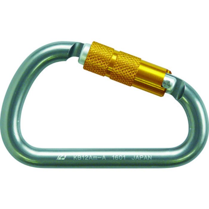 123 カラビナ オートロック アルミ12 変D型 アルミ環(Tcode:8187783)