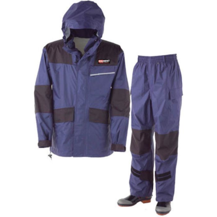 カジメイク 仕事合羽 ネイビー 3L(Tcode:4728891)