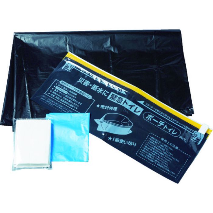 TRUSCO 持ち運び携帯トイレ 大・小兼用 3回分セット入(Tcode:1158434)