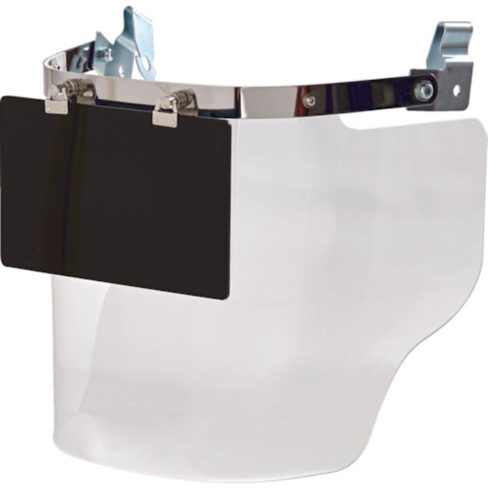 TRUSCO ヘルメット取付型大型防災面 クリア(前面プレートあり)(Tcode:5334259)