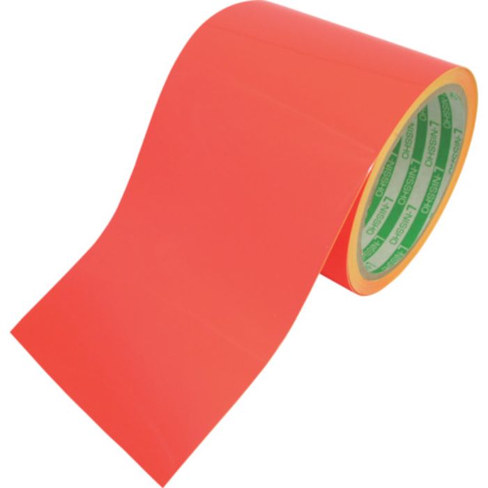 日東エルマテ 蛍光テープ 90mm×5m レッド(Tcode:4955714)