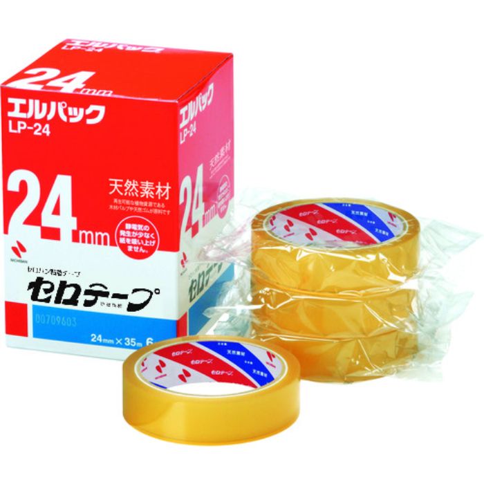 ニチバン セロテープ 大巻 エルパックLP-24 24mmX35m(6巻入)バイオマスマーク認定製品(Tcode:1240169)