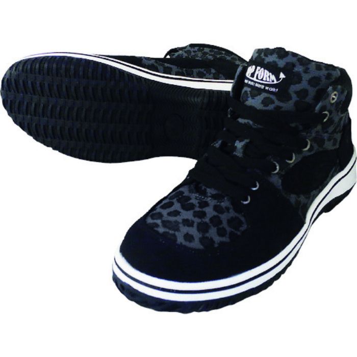 喜多 ハイカットセーフティスニーカー MG5590 レオパルド 23.5(Tcode:2174350)