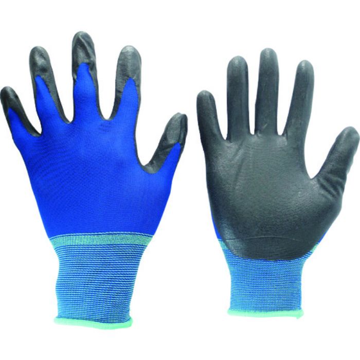 ミドリ安全 薄手ニトリルコーティング背抜き手袋 L(Tcode:2178471)