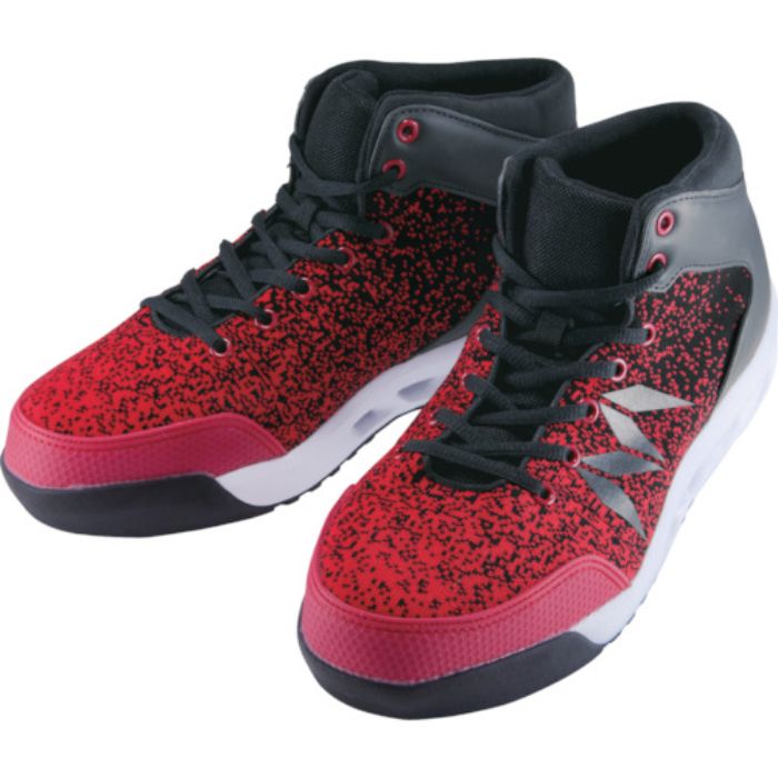 丸五 マンダムニット#002 レッド/ブラック 24.5cm(Tcode:8368787)