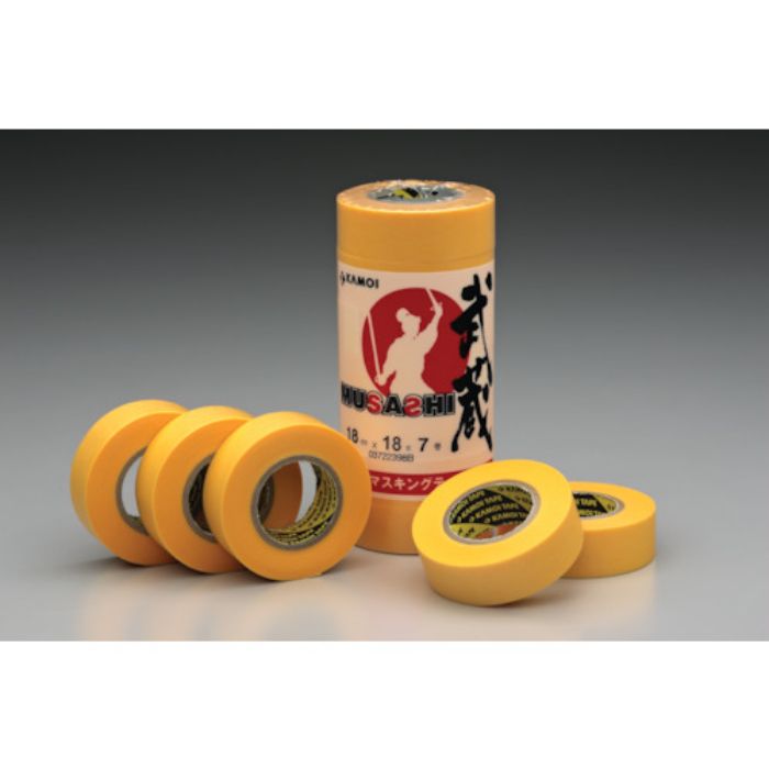 カモ井 和紙マスキングテープ 武蔵 12mm幅 10巻入り(Tcode:1218204)