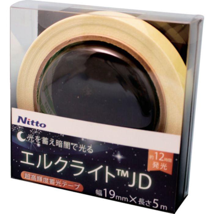 日東エルマテ 超高輝度蓄光テープ JIS-JD級 0.6mm×19mm×5m グリーン(Tcode:1145984)