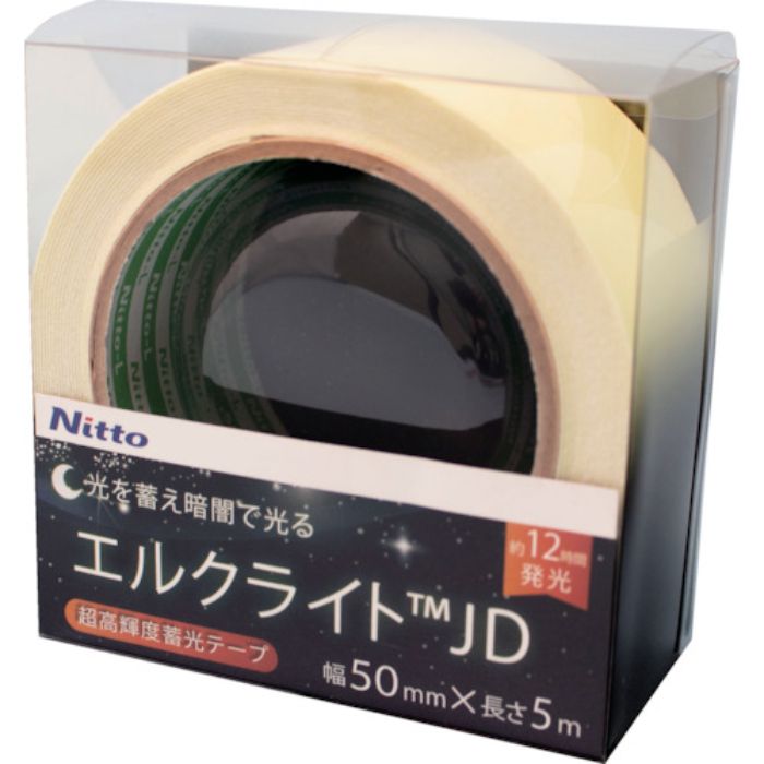 日東エルマテ 超高輝度蓄光テープ JIS-JD級 0.6mm×50mm×5m グリーン(Tcode:1145986)