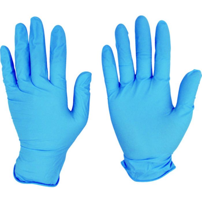 テイジン ニトリル手袋 粉付 青 S(Tcode:3087662)