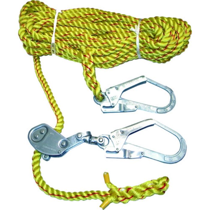 まつうら ニューテトロン水平親綱 16mmΦ×15m 両端フック、片側緊張器付(Tcode:2158041)