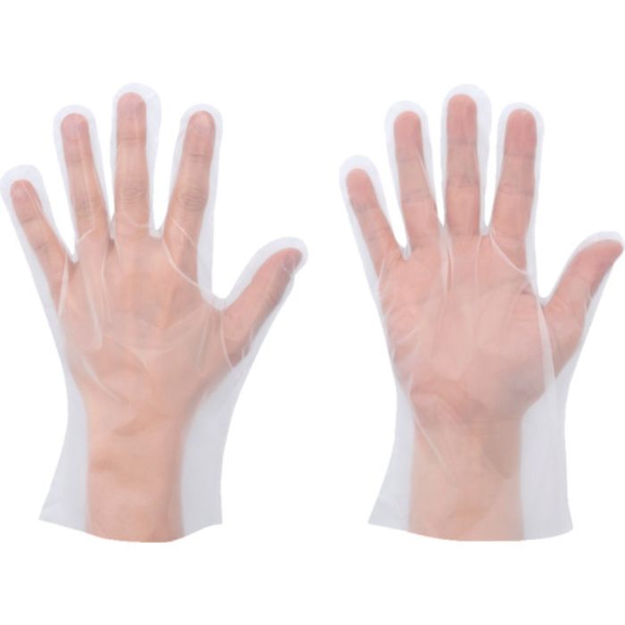 SHOWA ポリエチレン使い捨て手袋 ナイスハンドきれいな手つかいきりグローブ 内エンボス50枚入 Mサイズ(Tcode:4557579)