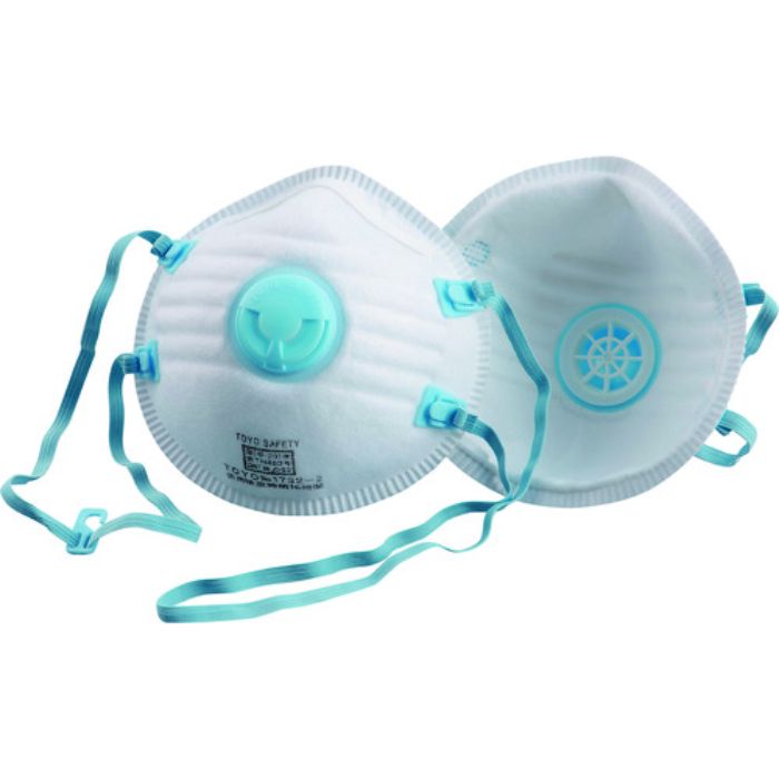 トーヨーセフティ 使い捨て式防じんマスク DS2 排気弁付 頭掛けタイプ (20枚入)(Tcode:1030260)