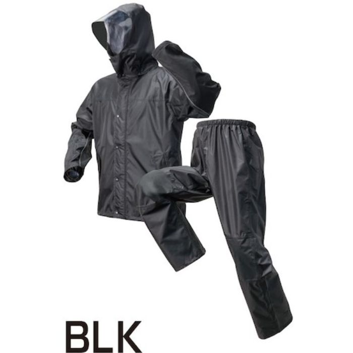 喜多 レッヂレイン ストレッチ透湿合羽 No2920 ブラック L(Tcode:2358815)