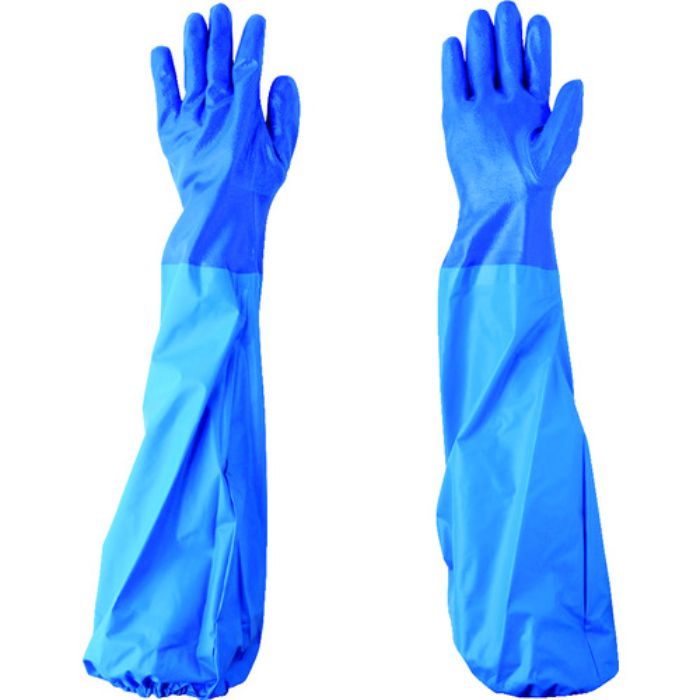 エステー NO660ニトリルモデルブルー腕カバー付手袋M(Tcode:3979041)